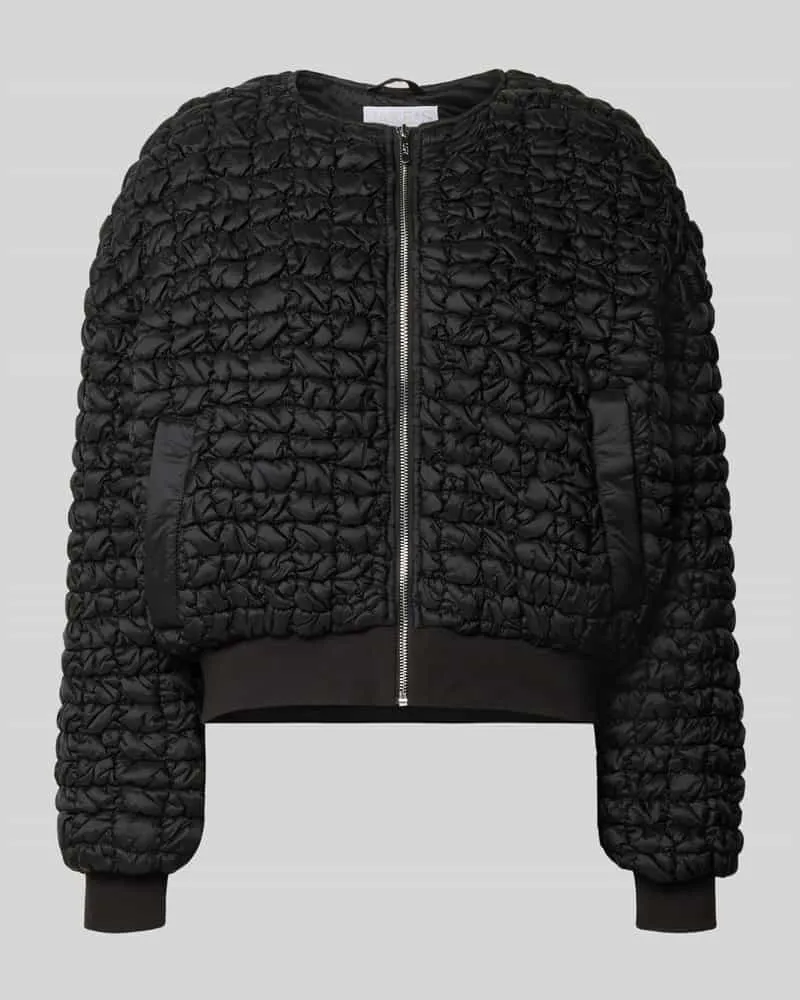 JAKE*S Steppjacke mit Reißverschluss Black