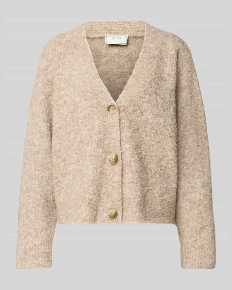 Neo Noir Strickjacke mit Knopfleiste Beige