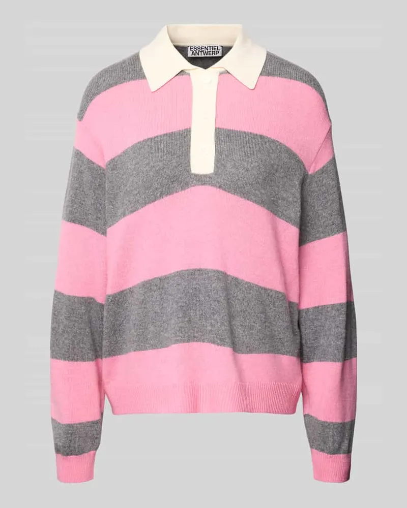 Essentiel Regular Fit Strickpullover aus Woll-Mix mit Kaschmir-Anteil Modell 'JARN Rosa