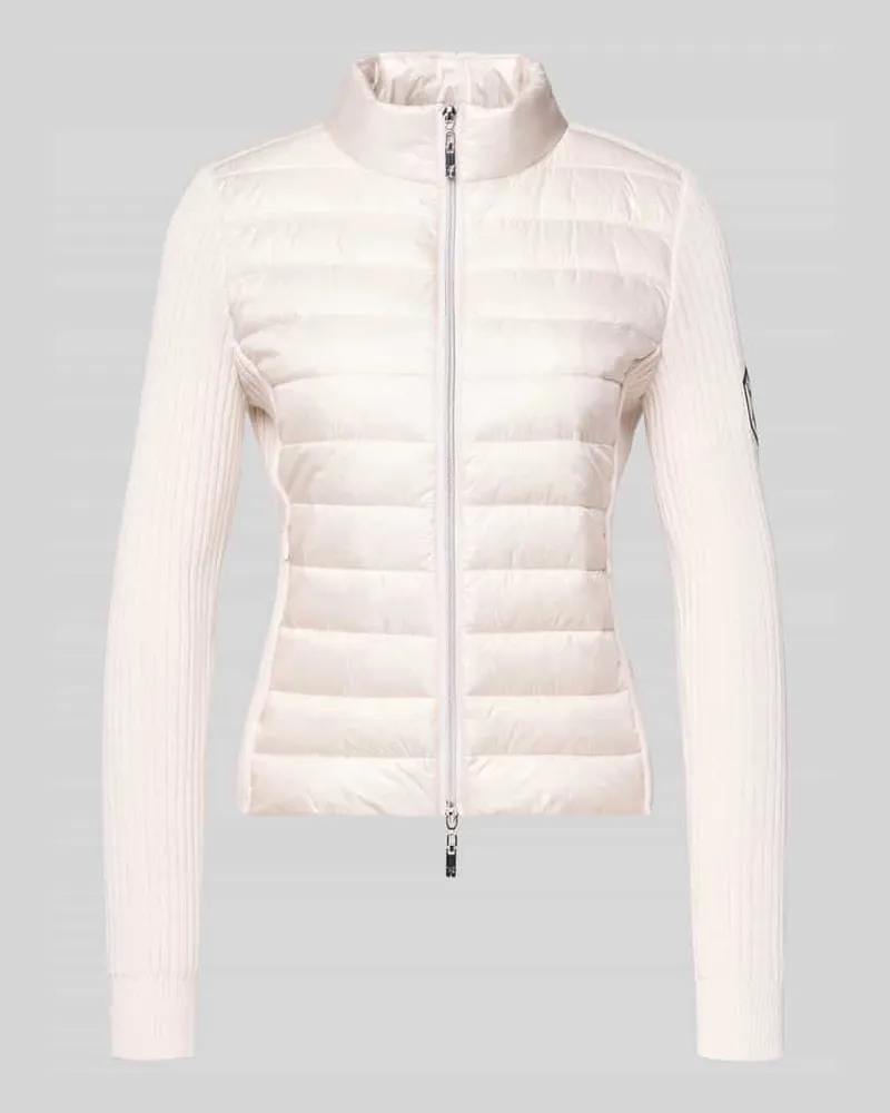 monari Slim Fit Jacke mit gefüttertem Stehkragen Ecru
