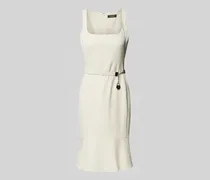 Knielanges Kleid mit Bindegürtel