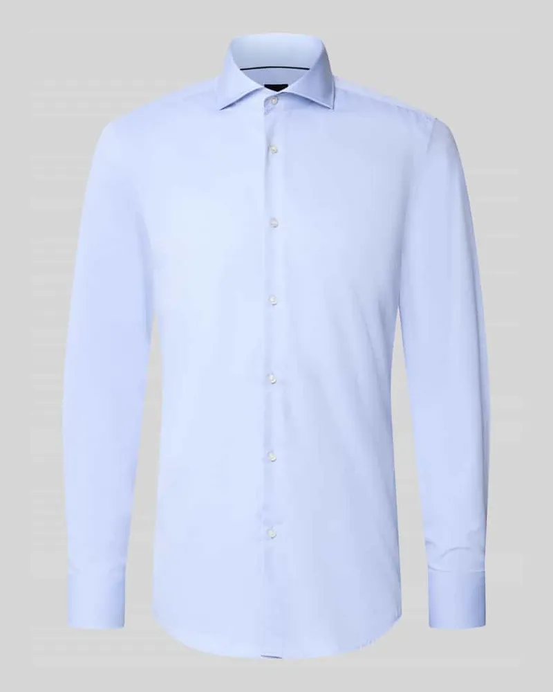 HUGO BOSS Slim Fit Businesshemd aus reiner Baumwolle Modell 'H-HANK-SP-B1-C1-263 Bleu