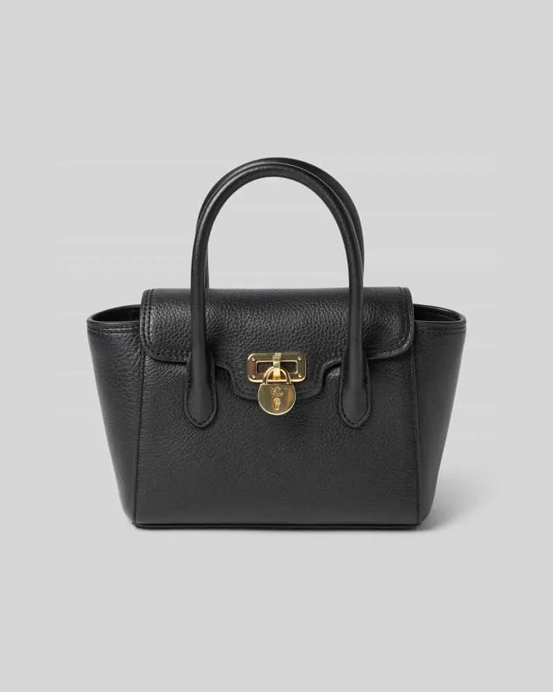 Ralph Lauren Handtasche aus Rindsleder mit Tragehenkeln Black