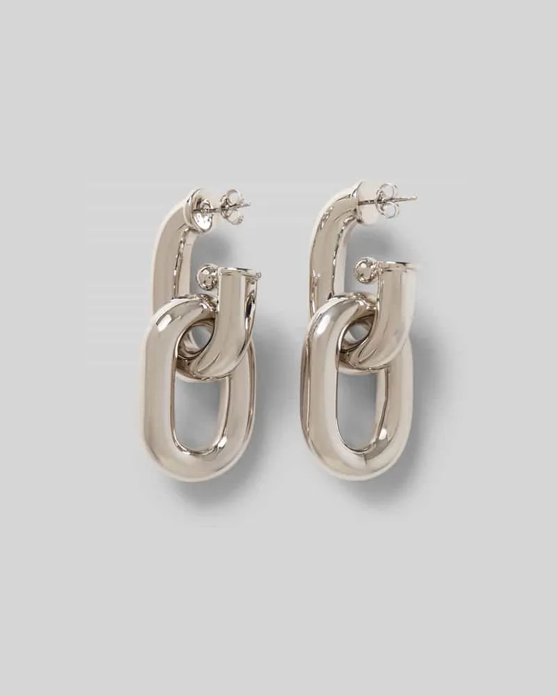 Paco Rabanne Ohrstecker in metallic Silber