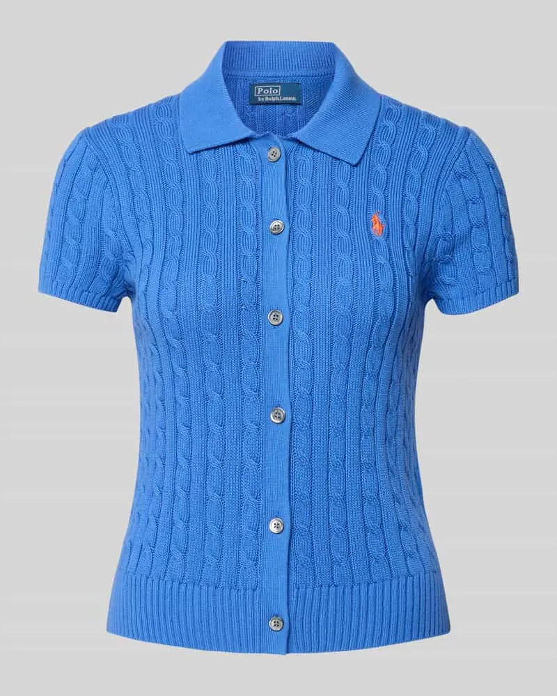 Ralph Lauren Strickshirt mit Logo-Stitching Royal