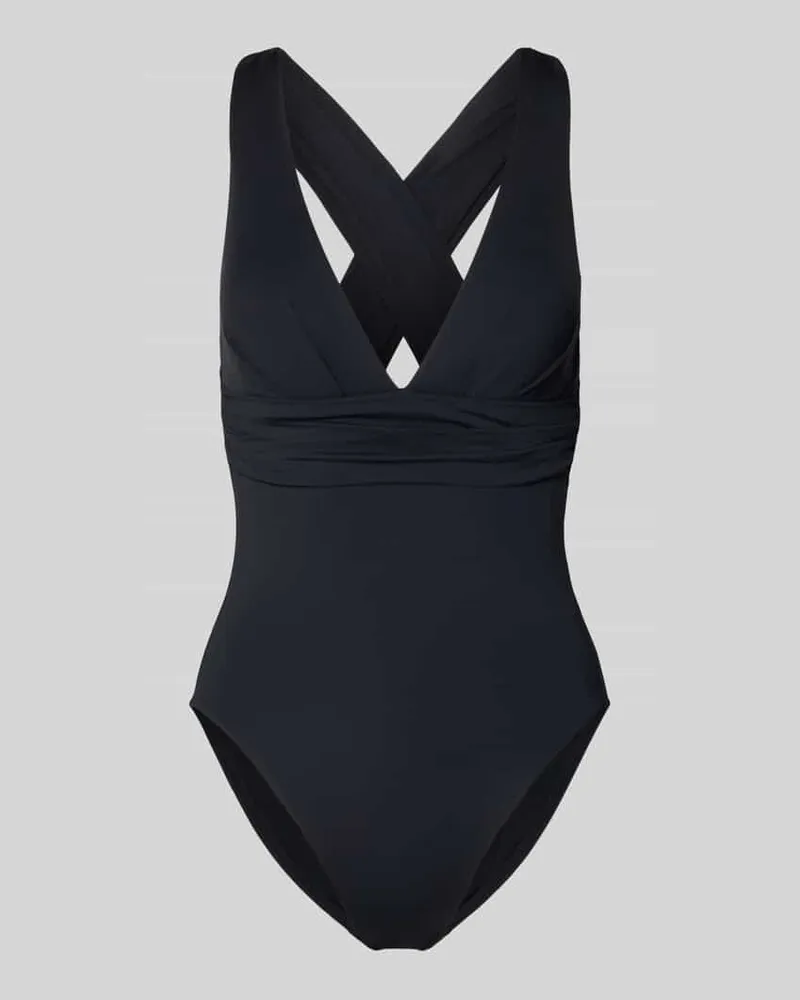 Seafolly Australia Body mit V-Ausschnitt Black