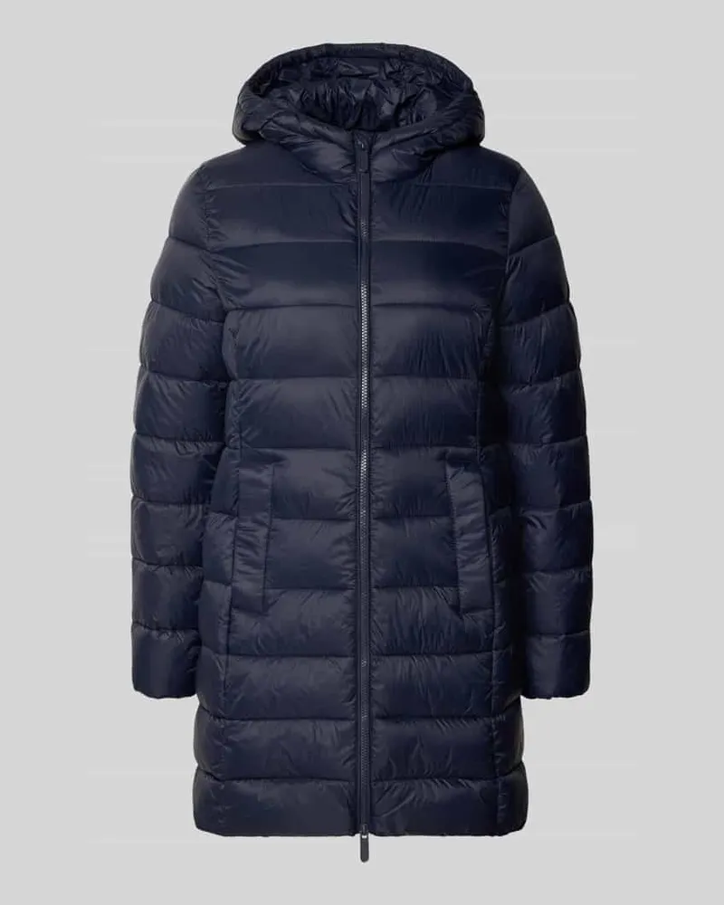 Christian Berg Steppmantel mit Kapuze Dunkelblau