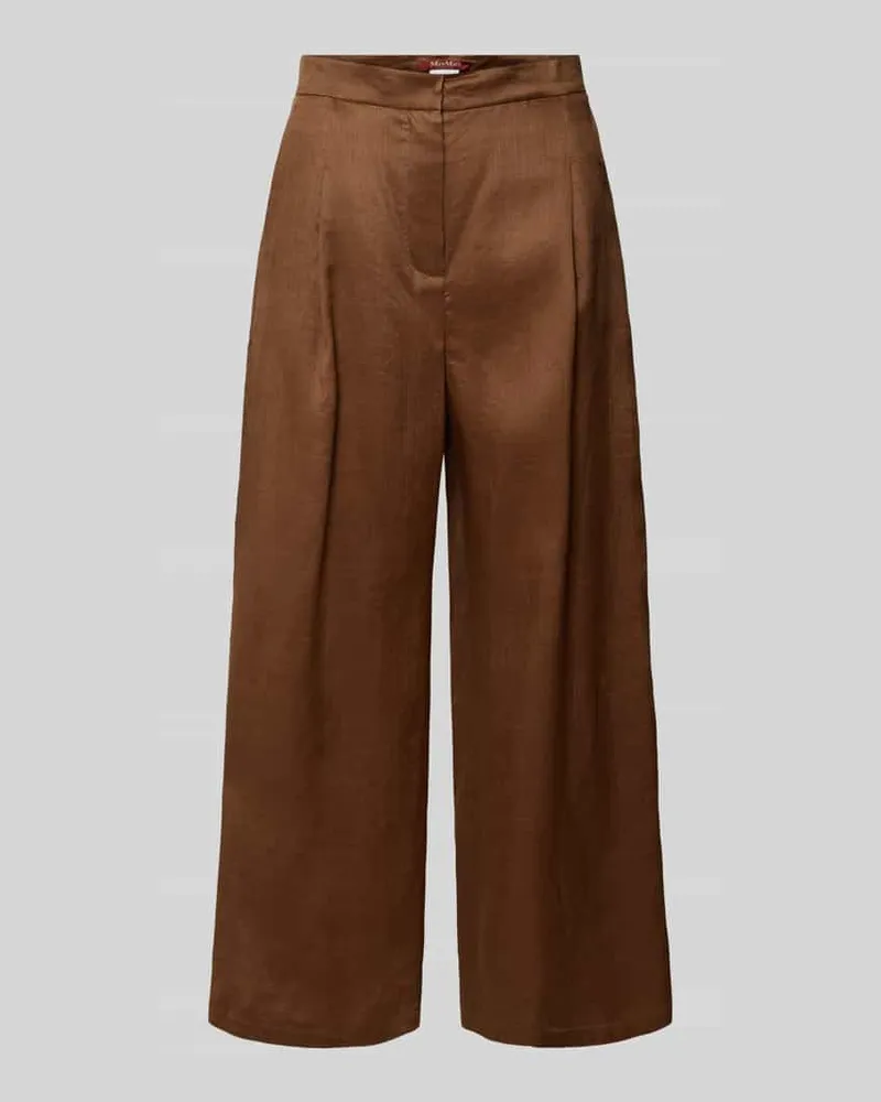 Max Mara Regular Fit Culotte in verkürzter Länge Modell 'TARTUFO Mittelbraun