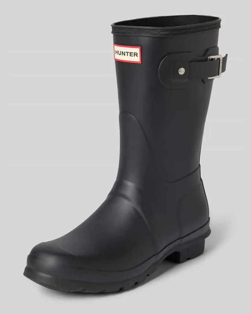Hunter Stiefel mit Label-Patch Black