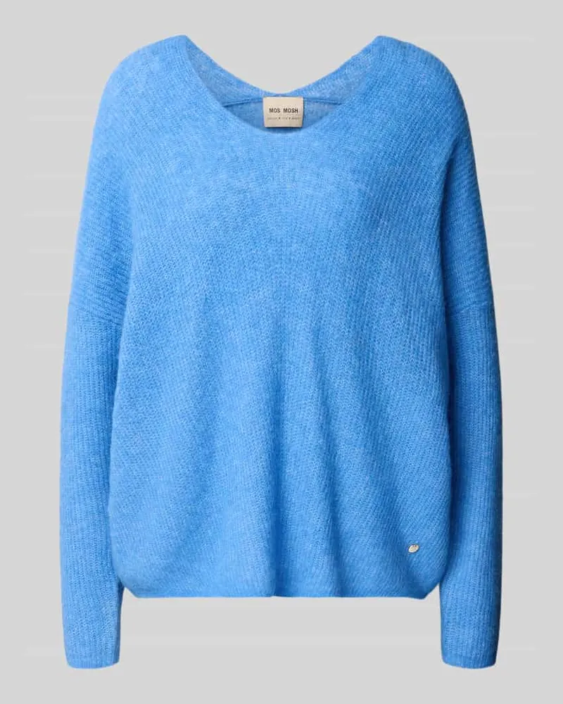 Mos Mosh Regular Fit Pullover aus Woll-Alpaka-Mix Modell 'Thora Bleu