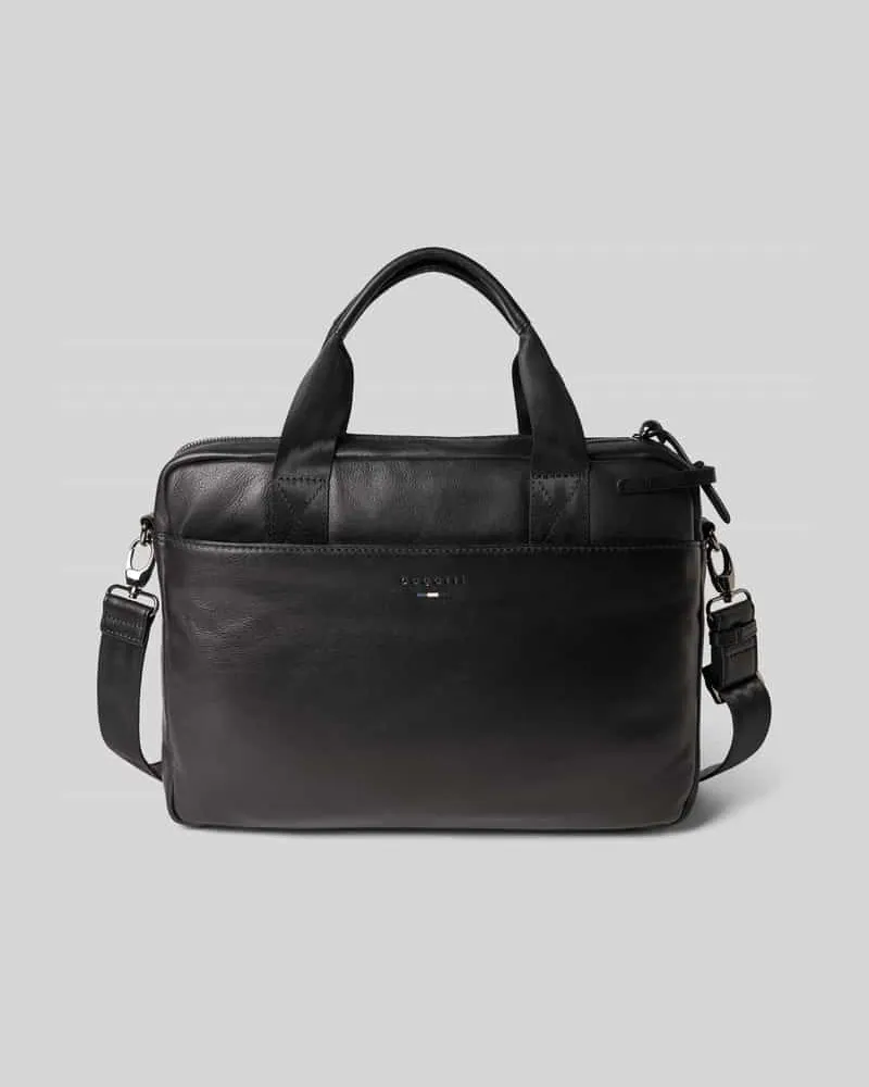 Bugatti Laptoptasche mit Tragehenkel Modell 'Romeo Black