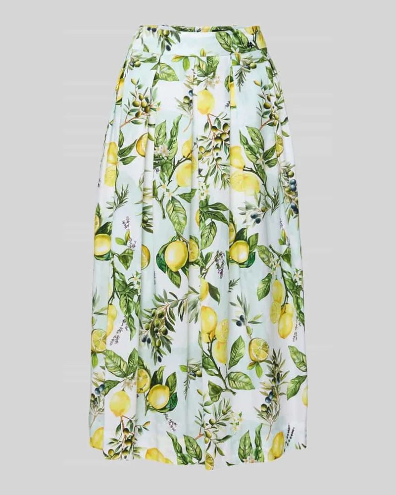 Marc Cain Midirock im Allover-Look Weiss