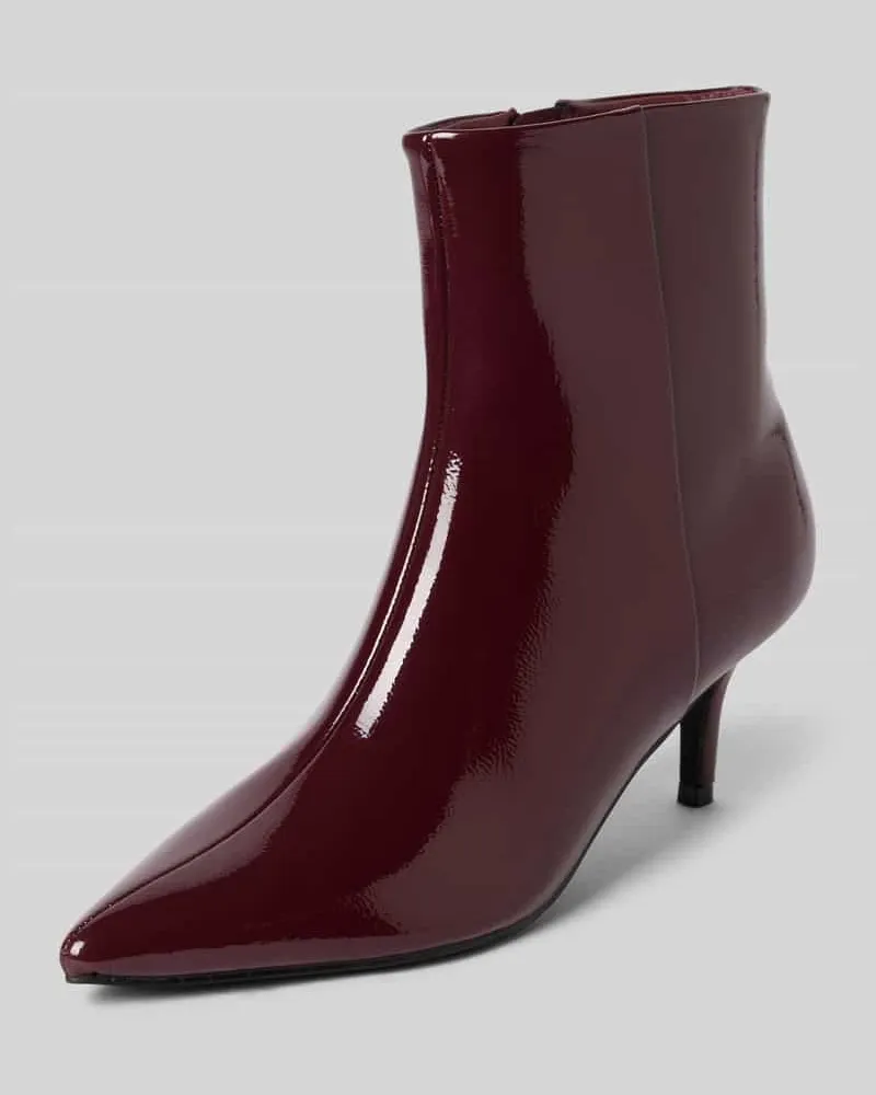 BIANCO. Stiefeletten in Leder-Optik Bordeaux