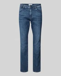 Tom Tailor Regular Slim Jeans mit Label-Detail Modell 'Josh Jeansblau