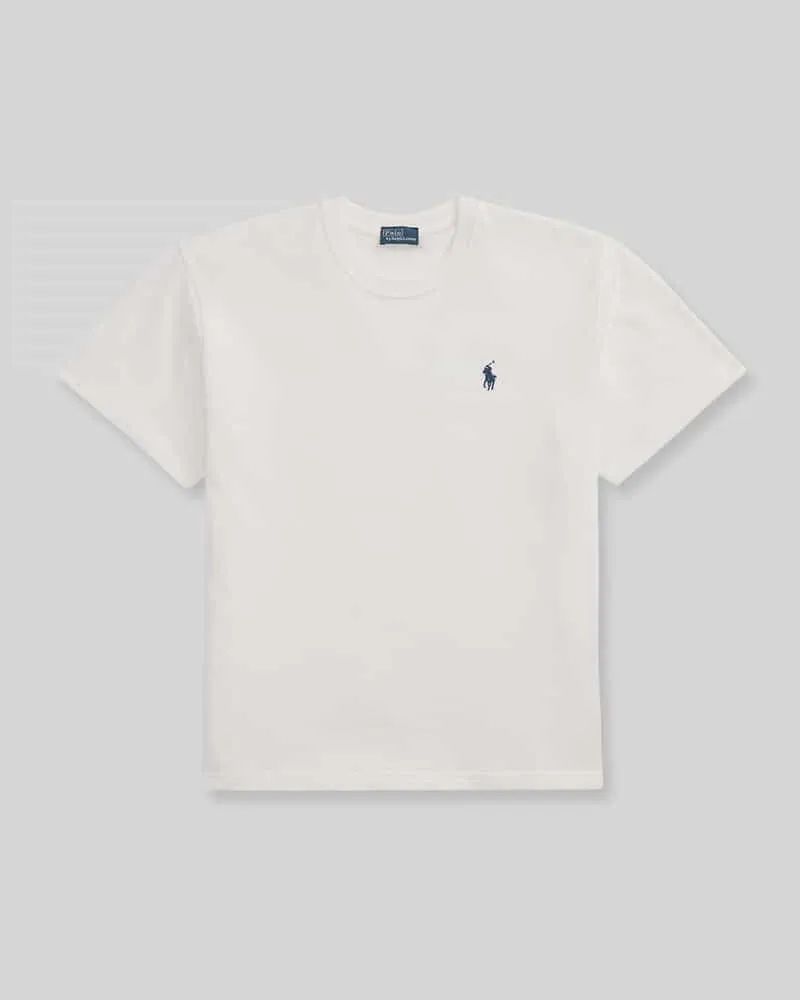 Ralph Lauren Relaxed Fit T-Shirt aus reiner Baumwolle Weiss