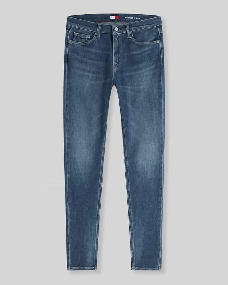 Tommy Hilfiger Skinny Fit Jeans aus Baumwoll-Mix im 5-Pocket-Design Hellgrau