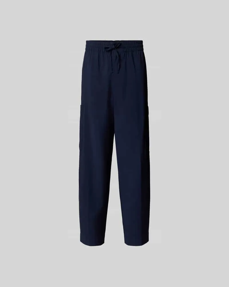 Kenzo Straight Fit Sweatpants aus Viskose-Mix Dunkelblau