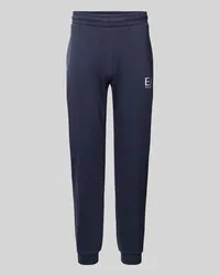 EA7 Sweatpants mit elastischem Bund Modell 'SPRAY Dunkelblau