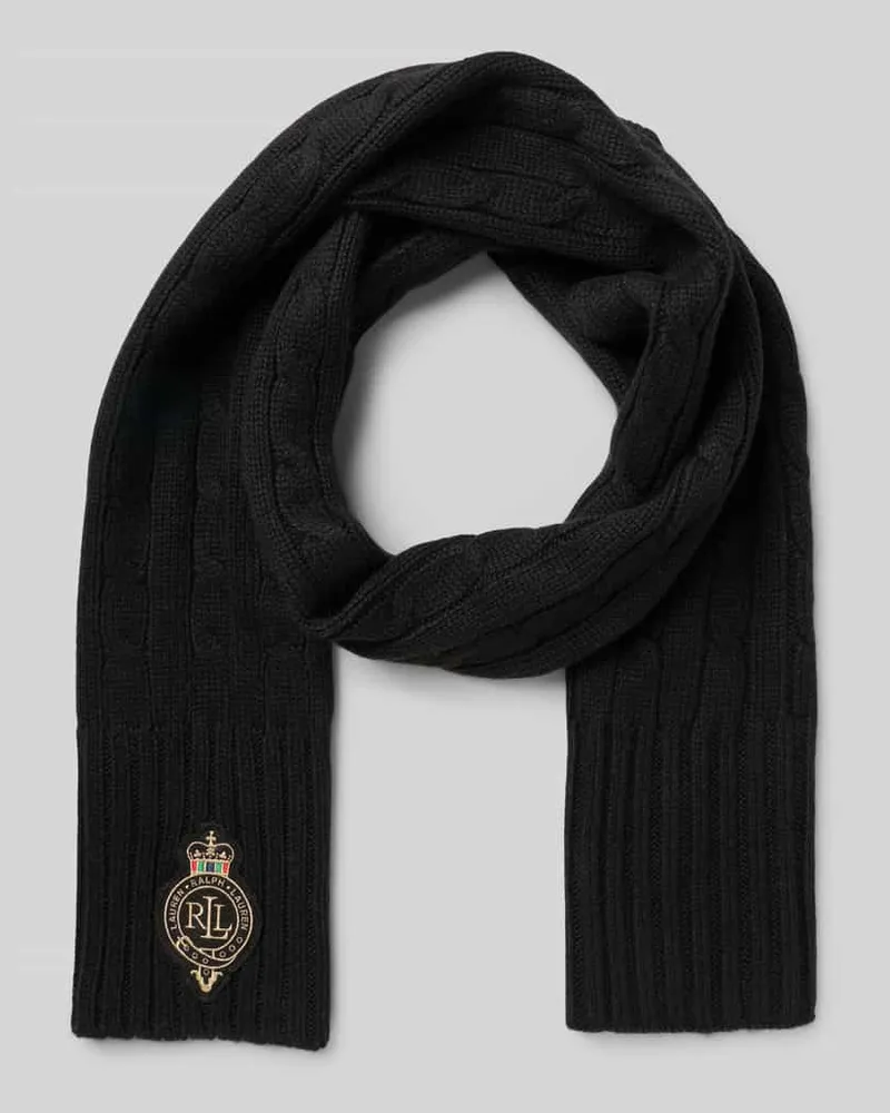 Ralph Lauren Schal mit Label-Detail Black