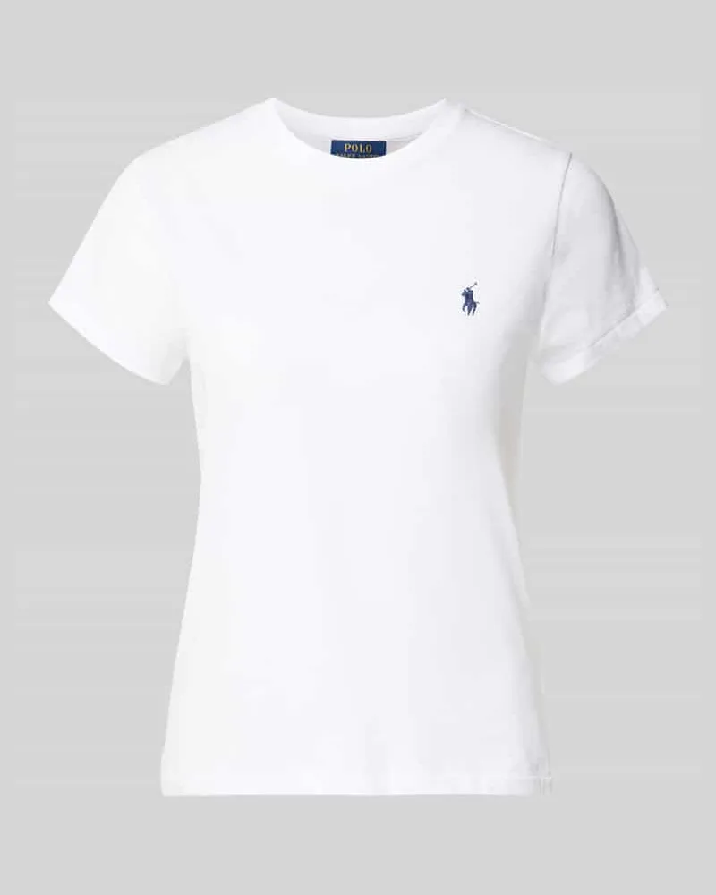 Ralph Lauren Regular Fit T-Shirt aus reiner Baumwolle Weiss