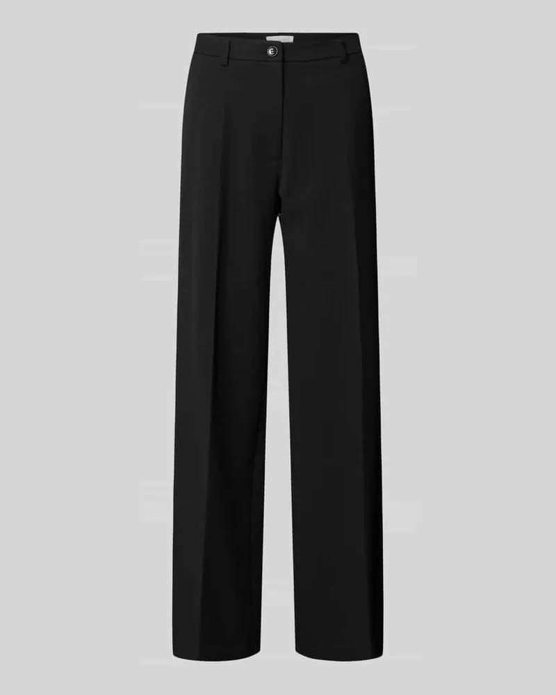 Rich&Royal Relaxed Fit Stoffhose mit Bügelfalten Black