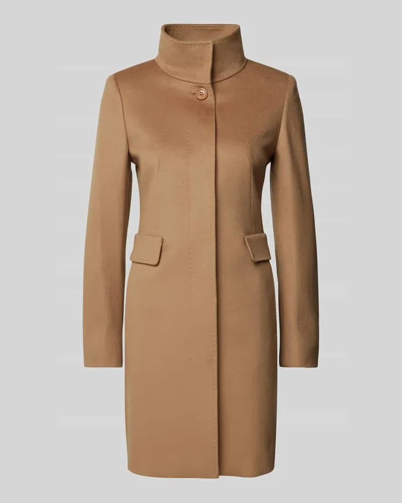 Max Mara Schurwollmantel mit Stehkragen Modell 'AGNESE Camel