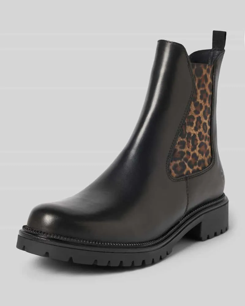 Tamaris Chelseas aus echtem Rindsleder Black