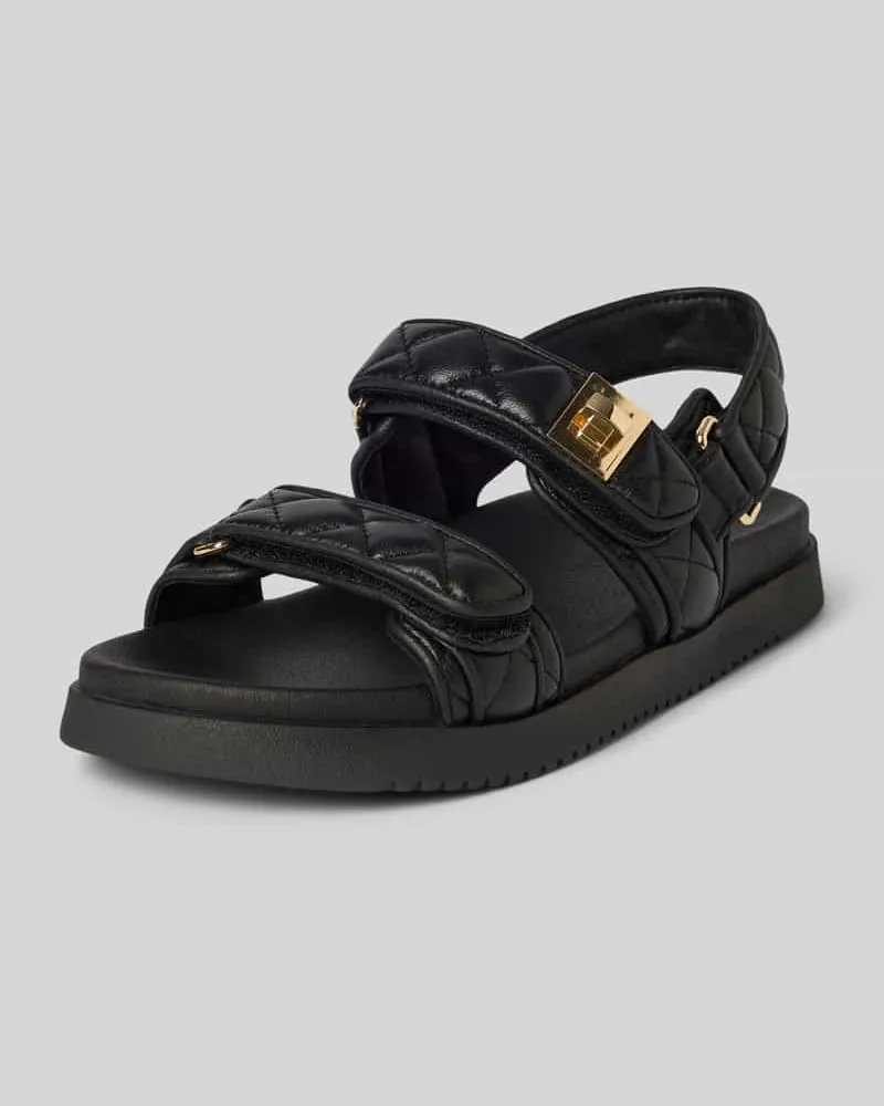 Steve Madden Ledersandale mit Klettverschluss Modell 'MONA-Q Black
