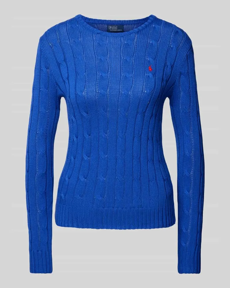 Ralph Lauren Strickpullover mit Logo-Stitching Modell 'JULIANNA Royal