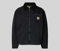 Jeansjacke mit Umlegekragen und Reißverschluss Modell 'DETROIT