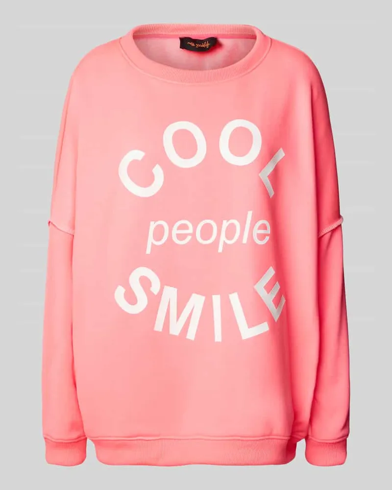 Miss Goodlife Relaxed Fit Sweatshirt mit Statement-Print Neon