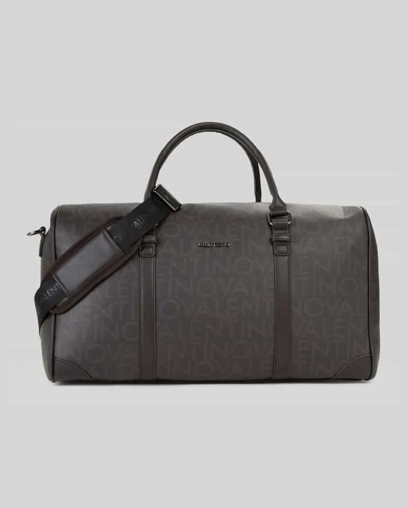 Valentino Bags Weekender mit Label-Detail Modell 'KING Dunkelbraun