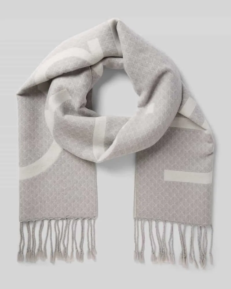 Calvin Klein Schal mit Ausfransungen Mittelgrau