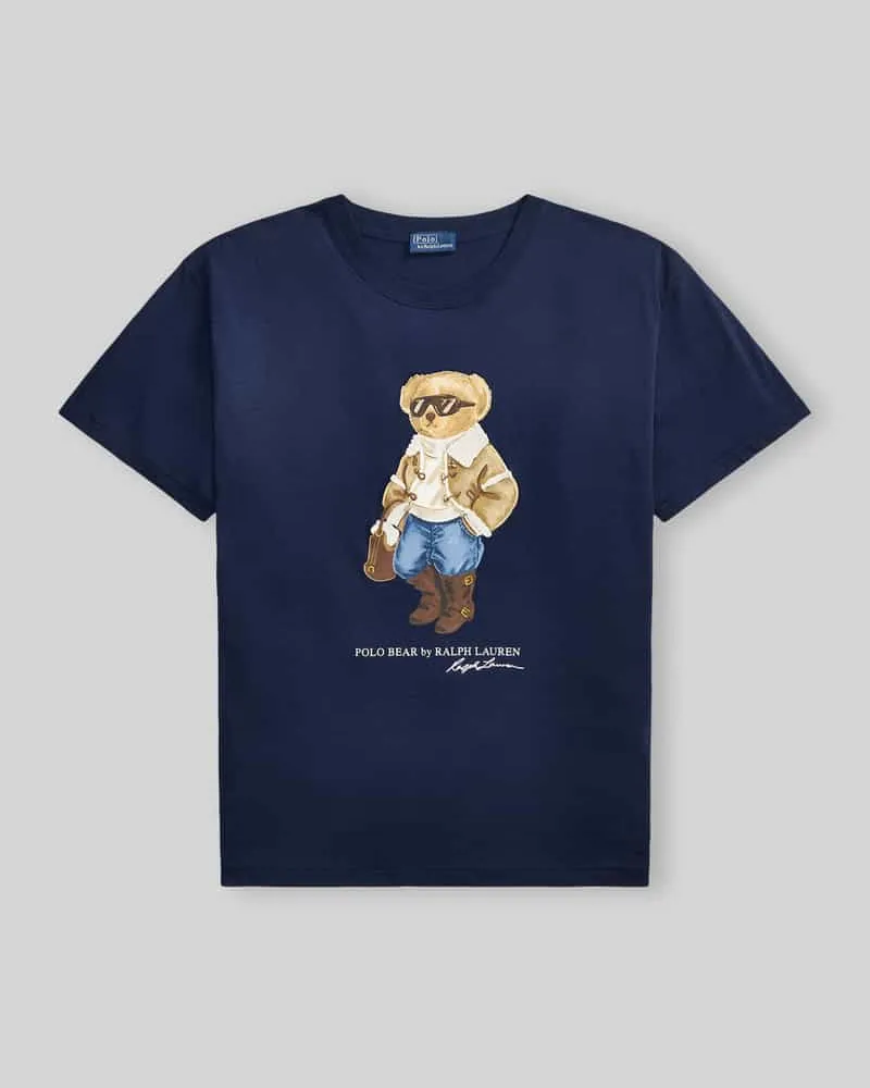 Ralph Lauren T-Shirt mit Bären-Motiv Marine