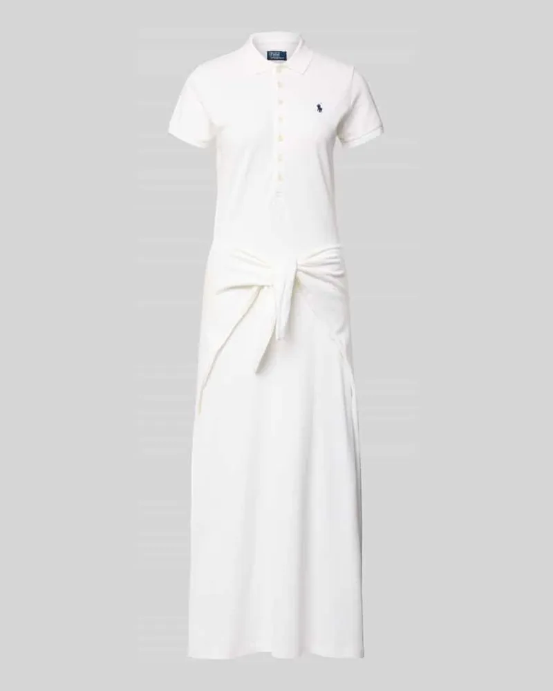 Ralph Lauren Regular Fit Freizeitkleid aus Baumwoll-Mix Weiss