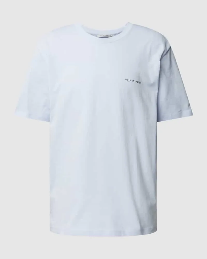 Tiger of Sweden T-Shirt mit Label-Print Modell 'PRO Hellblau