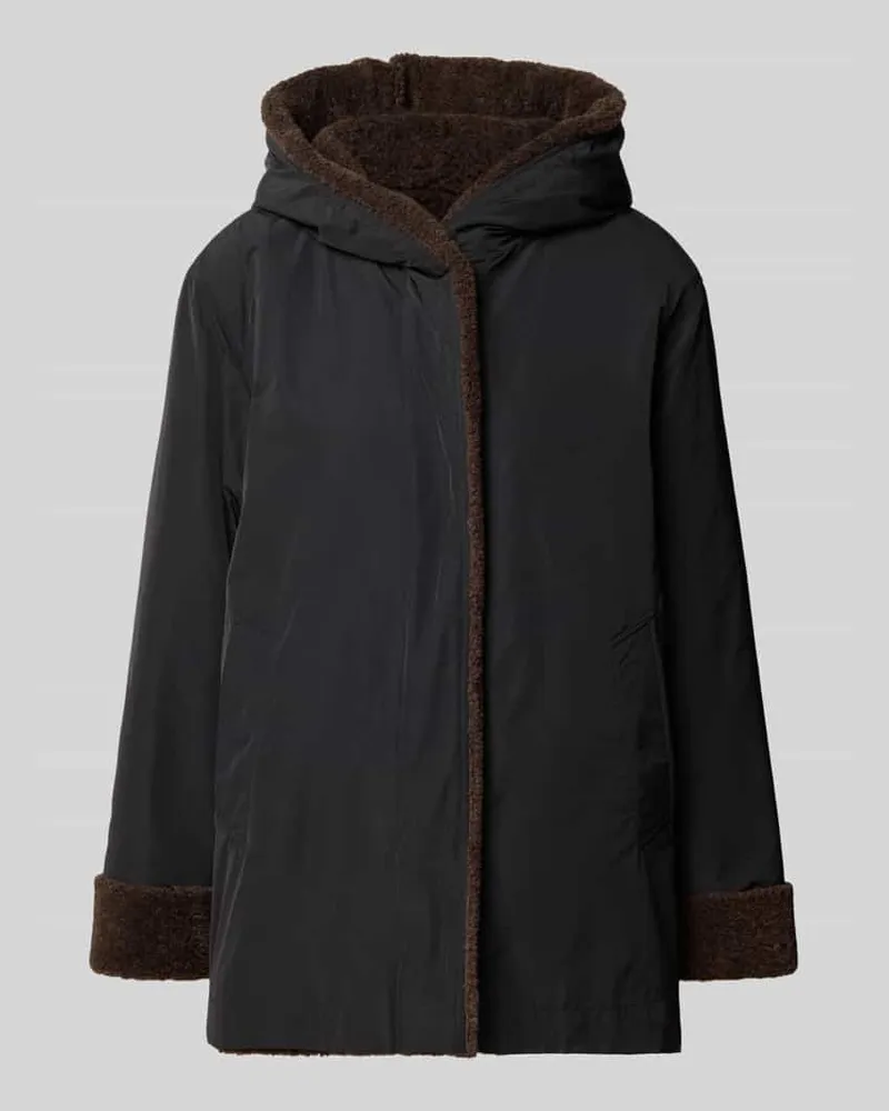 Fuchs Schmitt Jacke mit Teddyfell-Futter und Kapuze Black