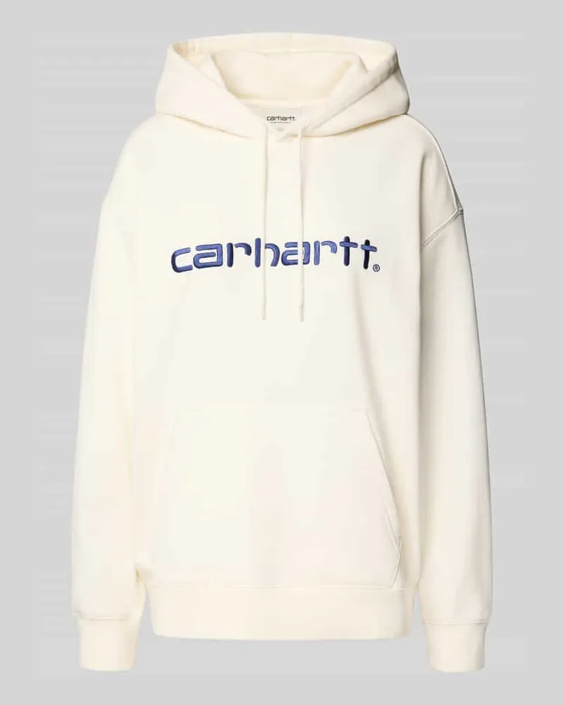 Carhartt WIP Hoodie mit Känguru-Tasche Offwhite