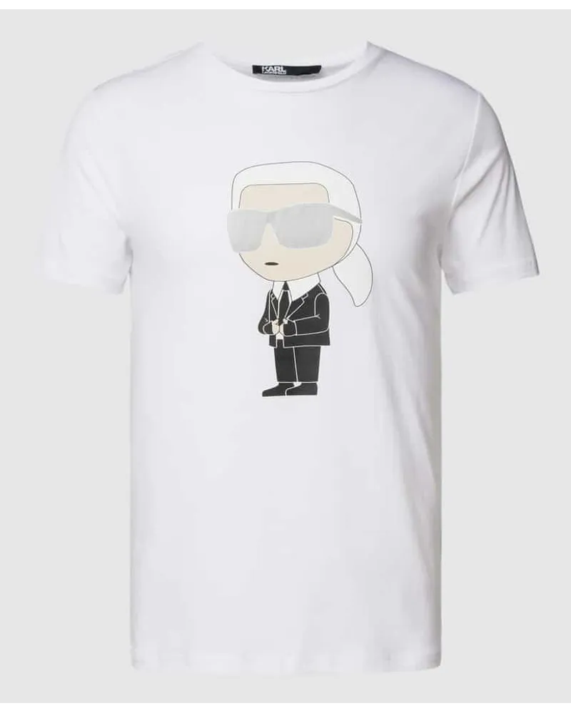 Karl Lagerfeld T-Shirt mit Motiv-Print Weiss