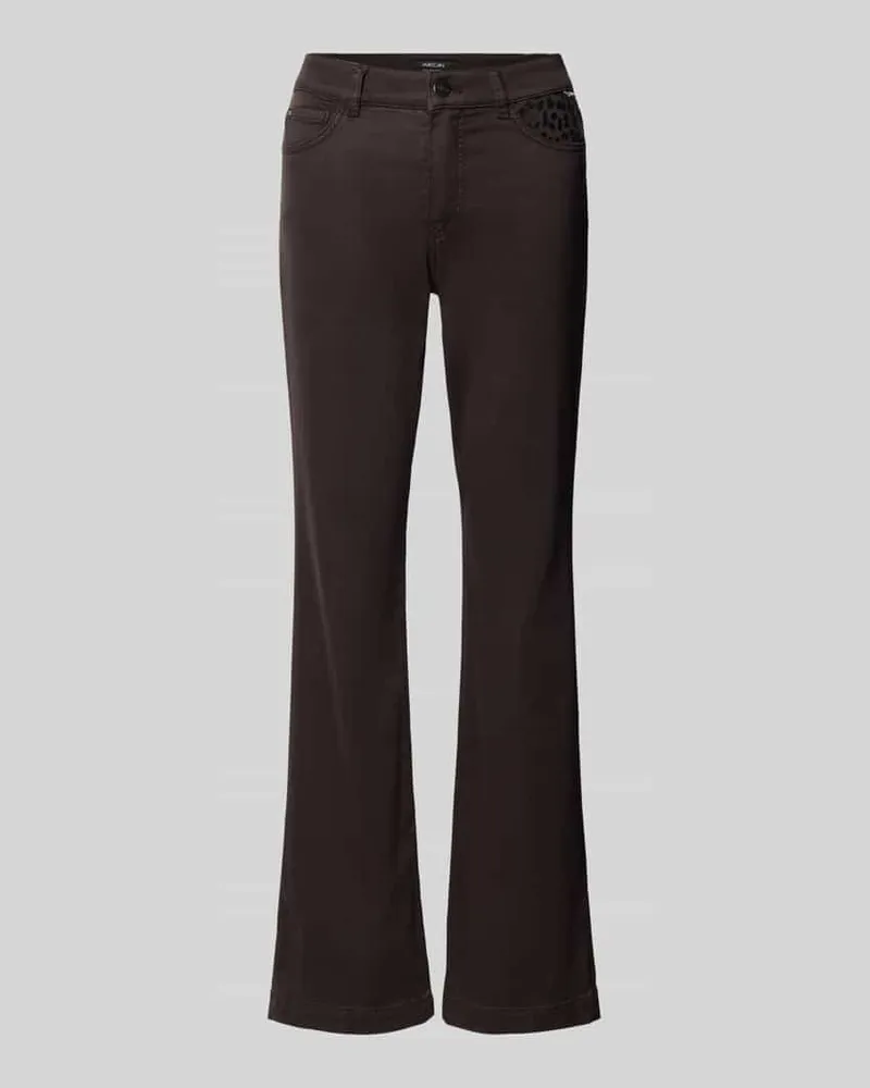 Marc Cain Flared Fit Jeans mit Lyocell-Anteil Dunkelbraun