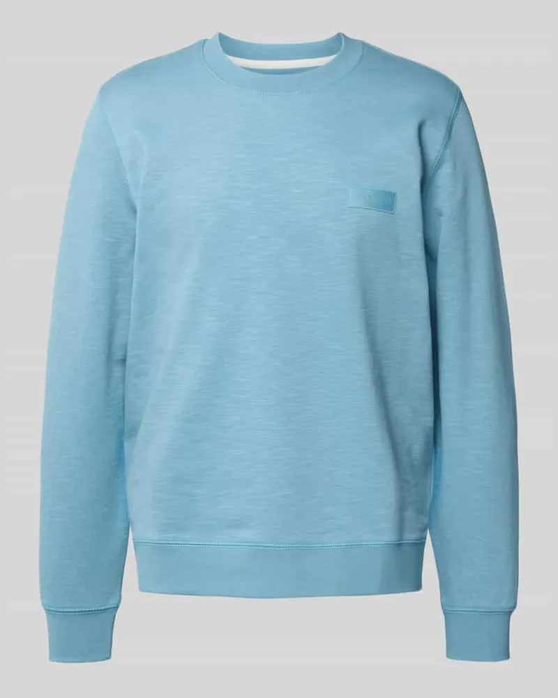 Marc O'Polo Regular Fit Sweatshirt aus reiner Baumwolle Aqua