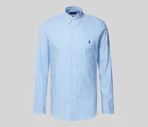 Slim Fit Freizeithemd mit Label-Stitching