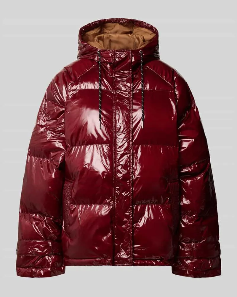 Lollys Laundry Regular Fit Stepp-Jacke in glänzender Optik Modell 'Shelby Bordeaux
