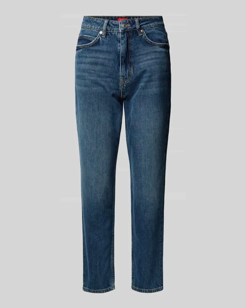 HUGO BOSS Mom Fit Jeans aus Baumwoll-Mix Modell '938 Blau
