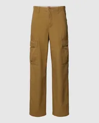 Levi's Straight Fit Cargohose in unifarbenem Design Khaki