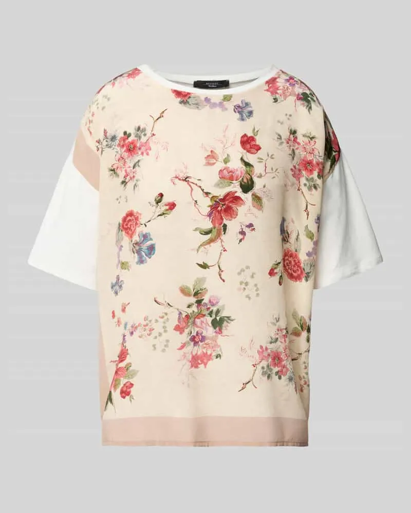 Max Mara T-Shirt mit überschnittenen Schultern Modell 'PAMPAS Offwhite