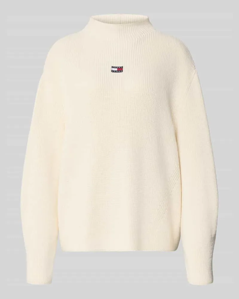 Tommy Hilfiger Relaxed Fit Strickpullover aus reiner Baumwolle Offwhite