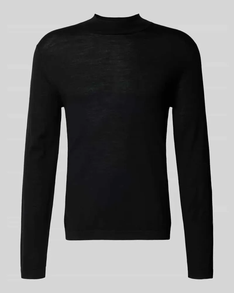 Tiger of Sweden Strickpullover aus Wolle mit Stehkragen Modell 'Tern Black