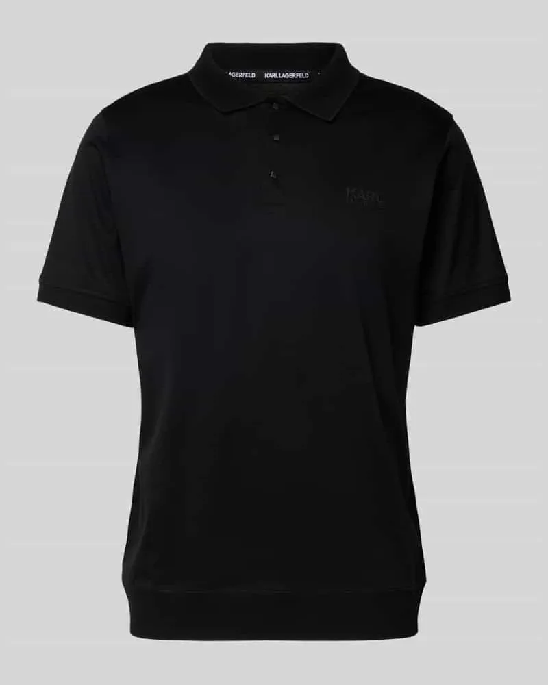 Karl Lagerfeld Poloshirt mit Logo-Print Black