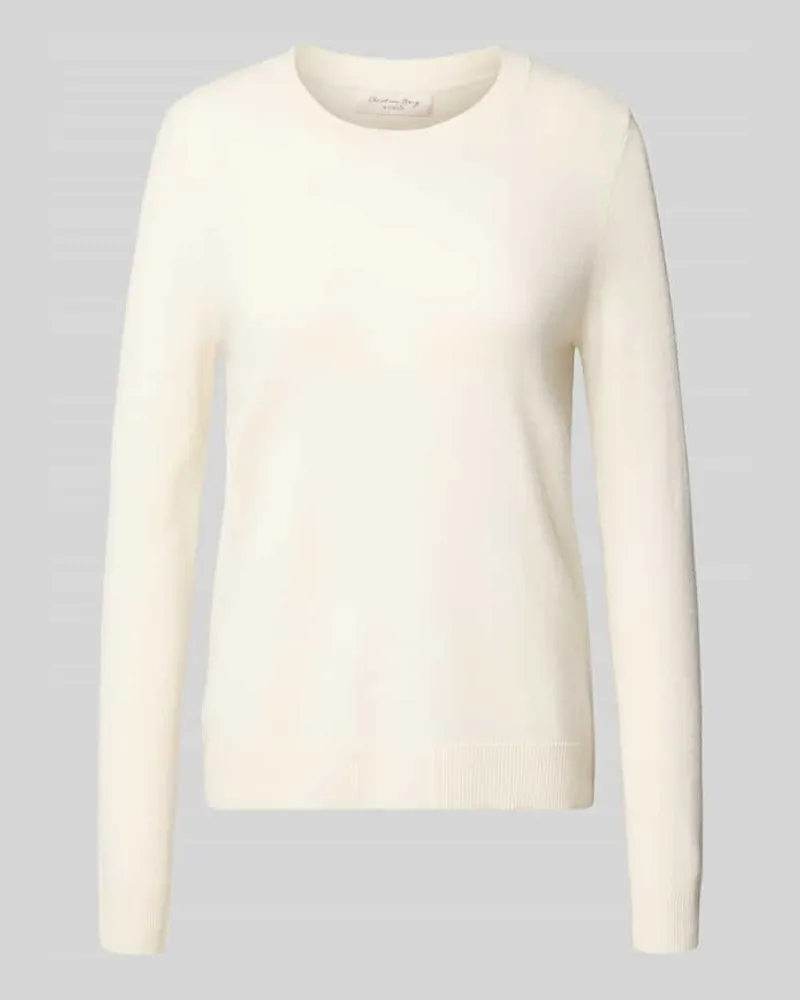 Christian Berg Strickpullover aus reinem Kaschmir Offwhite